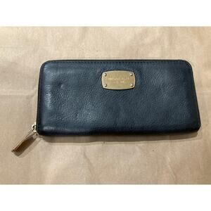 MICHAEL KORS LARGE BLACK LEATHER WOMENS WALLET